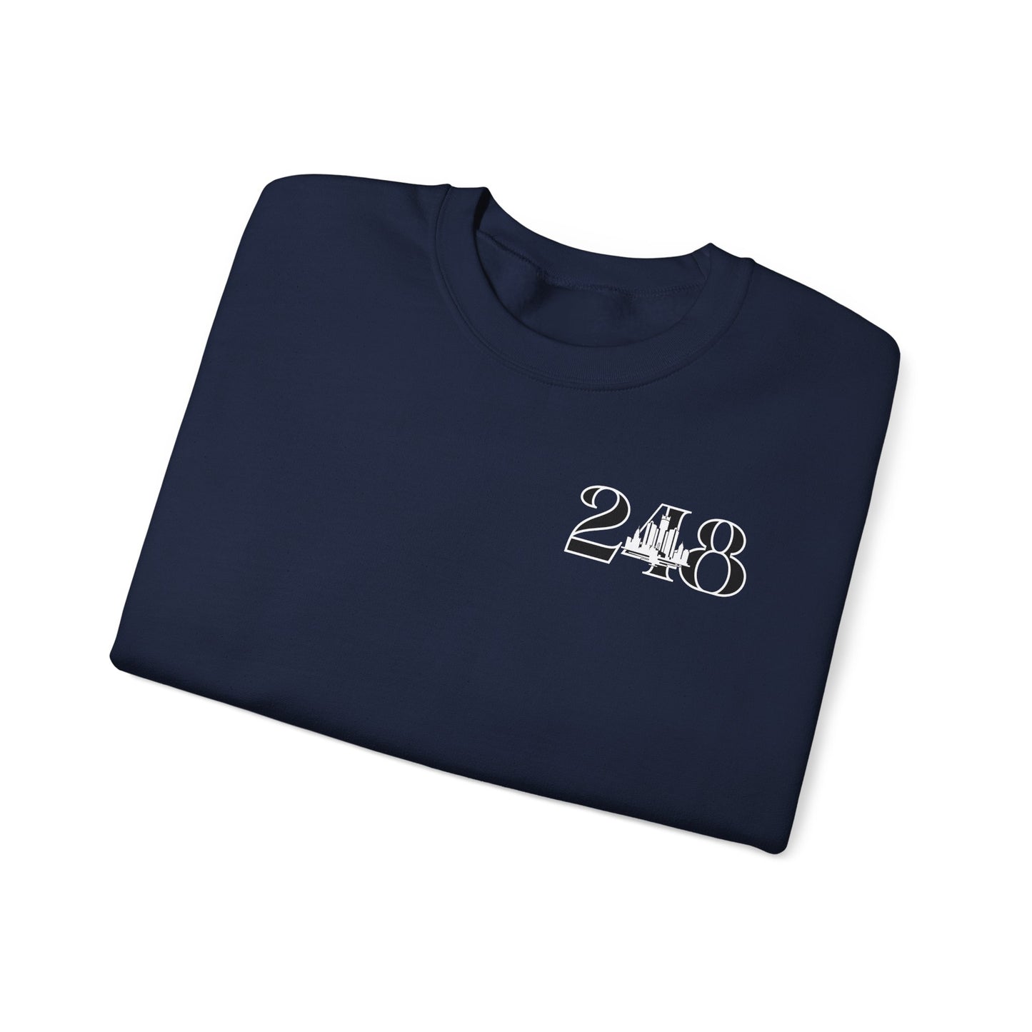 248 Skyline w Mi.Art White Logo Sweatshirt - Unisex Crewneck