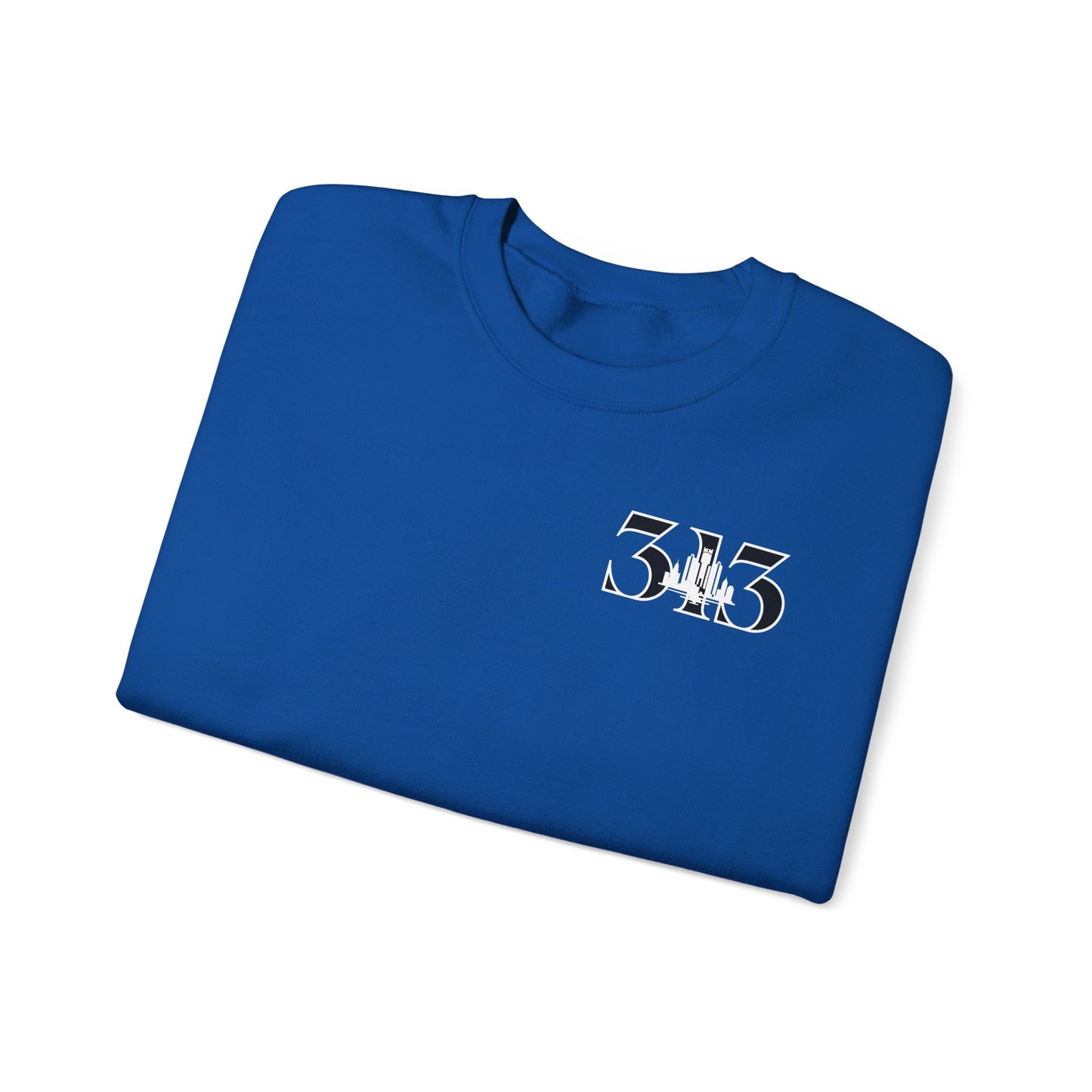 313 Skyline w Mi.Art White Logo Sweatshirt - Unisex Crewneck