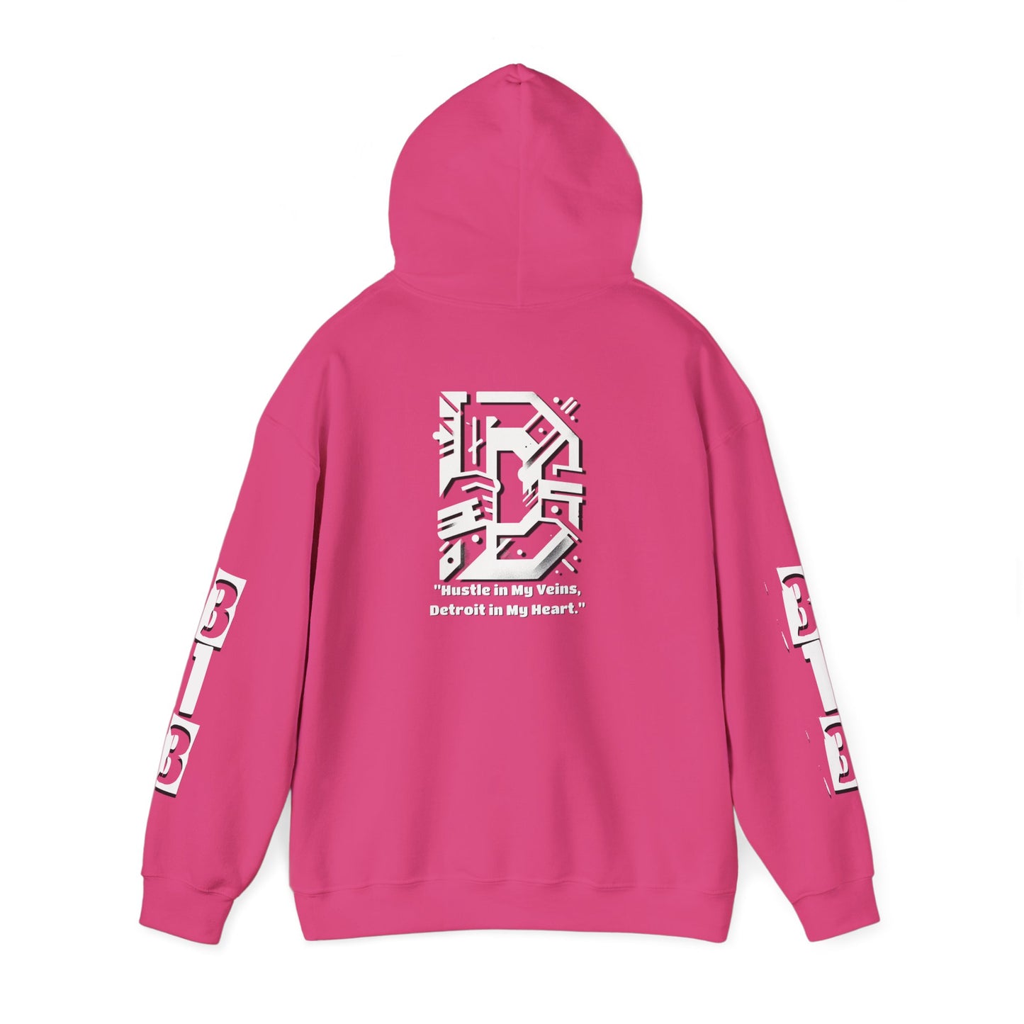 D-Hard 313 Detroit Hustle Hoodie (White Print)
