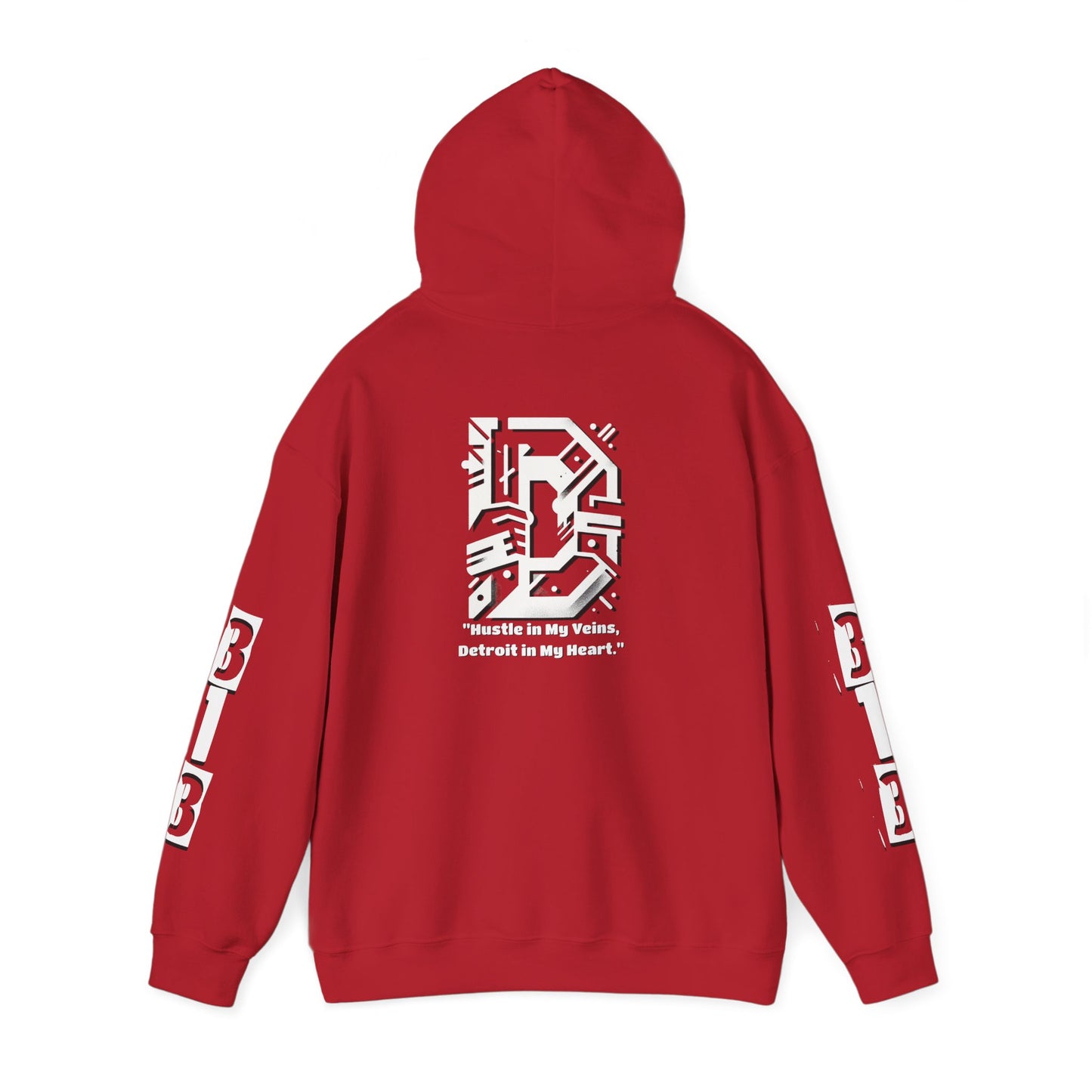 D-Hard 313 Detroit Hustle Hoodie (White Print)