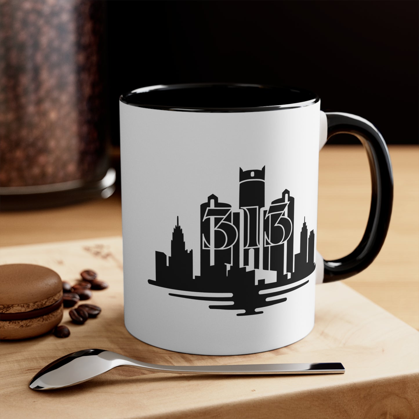 Detroit Skyline 313 - Colorful Accent 11oz Mug