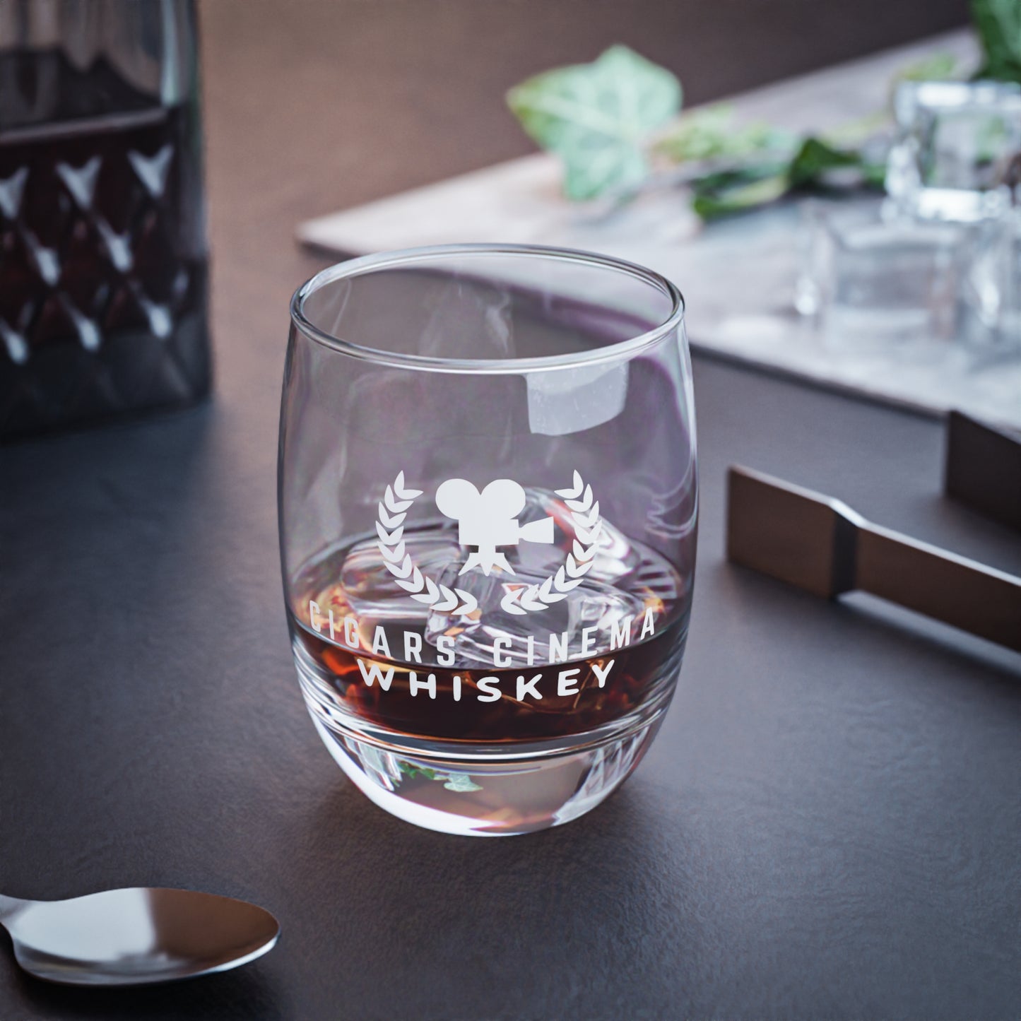Whiskey Glass — Classic Engraved Rocks Glass for Whiskey, Scotch & Bourbon Lovers