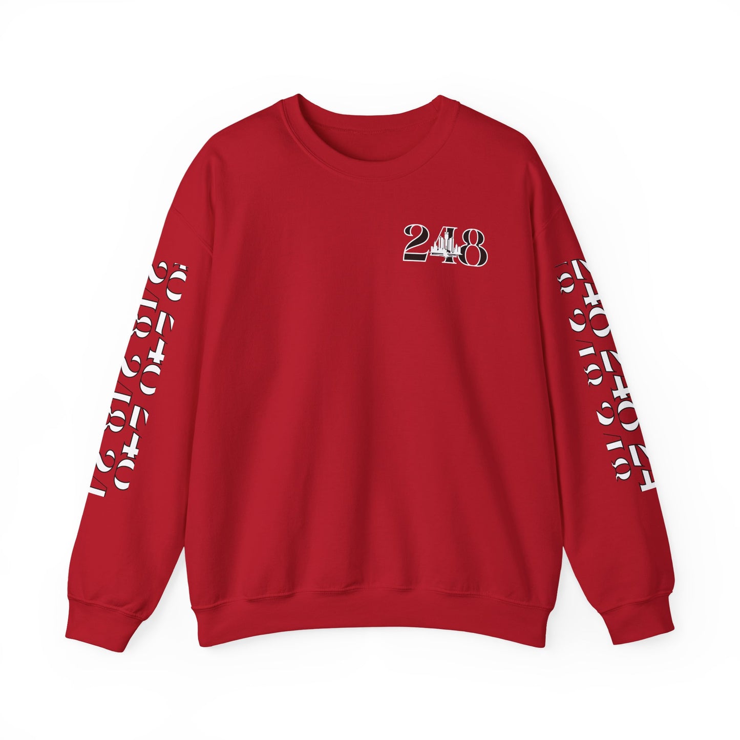 248 Skyline w Mi.Art White Logo Sweatshirt - Unisex Crewneck