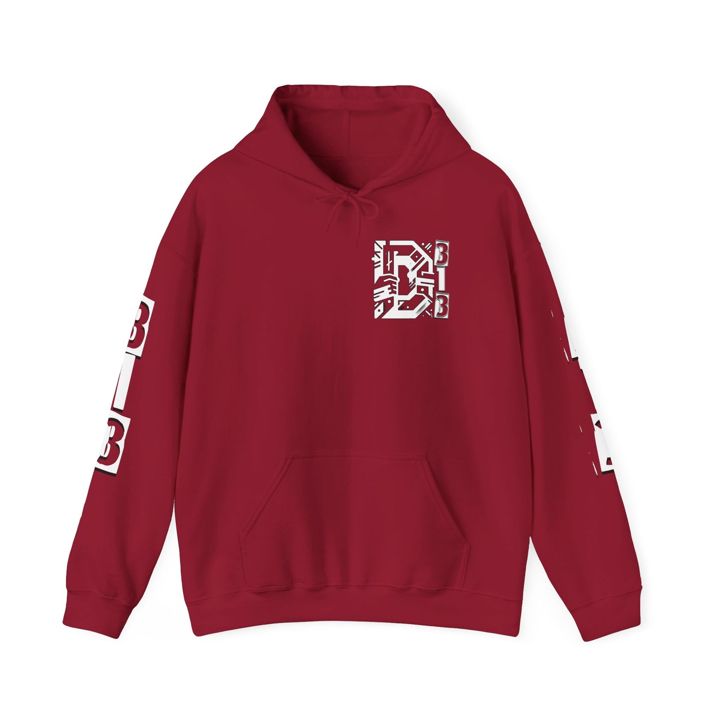 D-313 Graphic Hoodie (White Print) - Unisex Heavy Blend™
