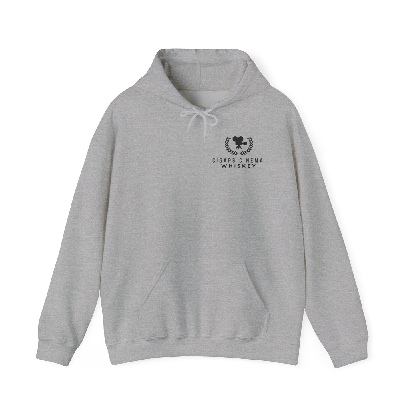 Cigars Cinema Hoodie, Cozy Unisex Sweatshirt for Film Lovers, Gift for Whiskey Enthusiasts, Perfect for Movie Nights, Holiday Apparel