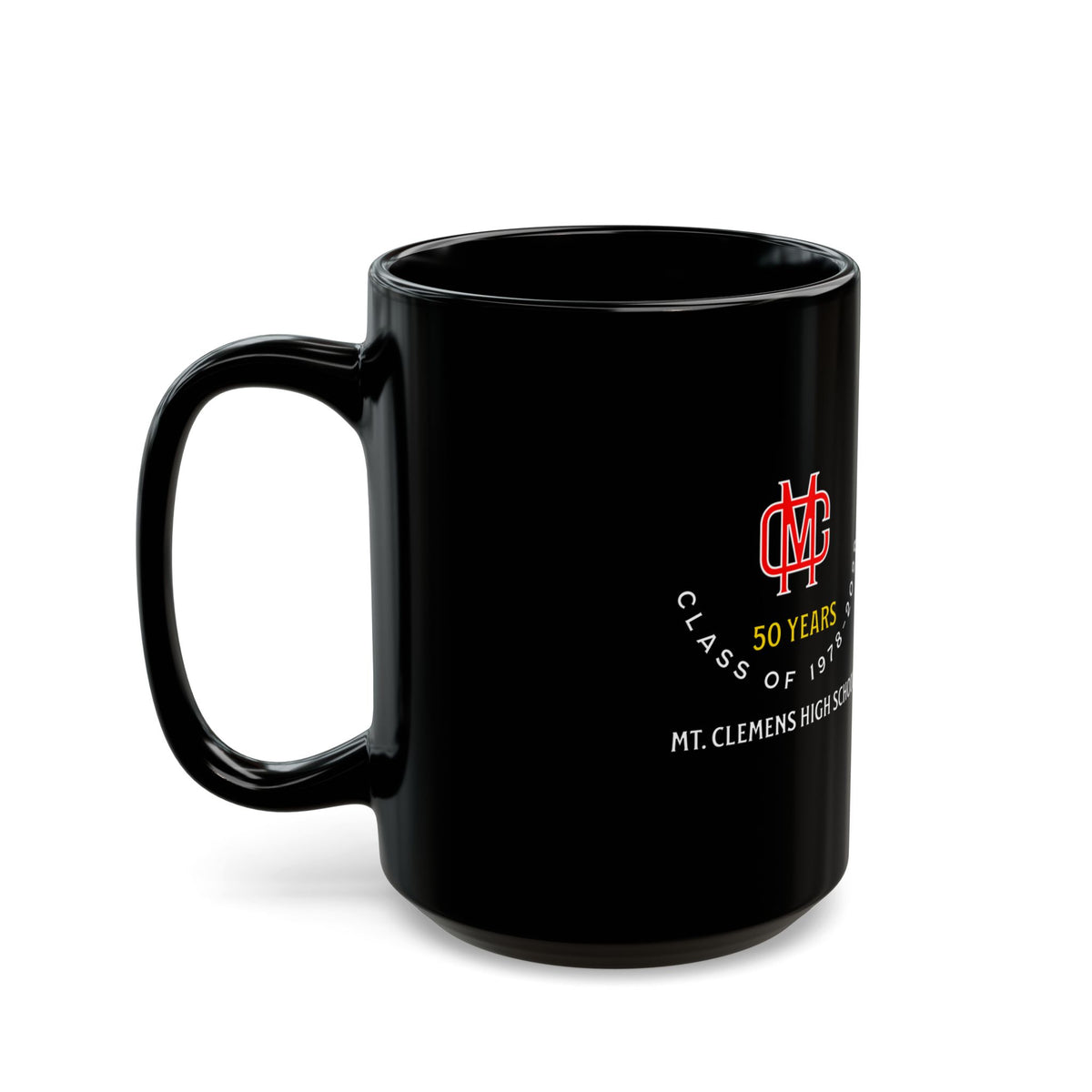 Mt. Clemens High School Class of 1978-2028 Commemorative Black Mug (11oz, 15oz)
