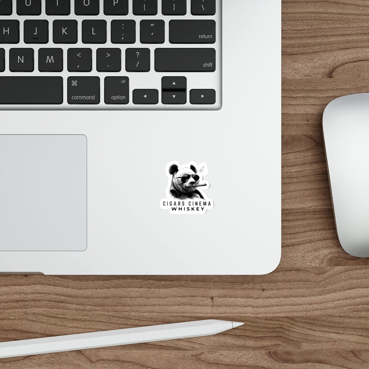 Chill Panda Whiskey Stickers, Fun Die-Cut Stickers for Cigar Lovers, Laptop Decals, Unique Gifts for Whiskey Drinkers