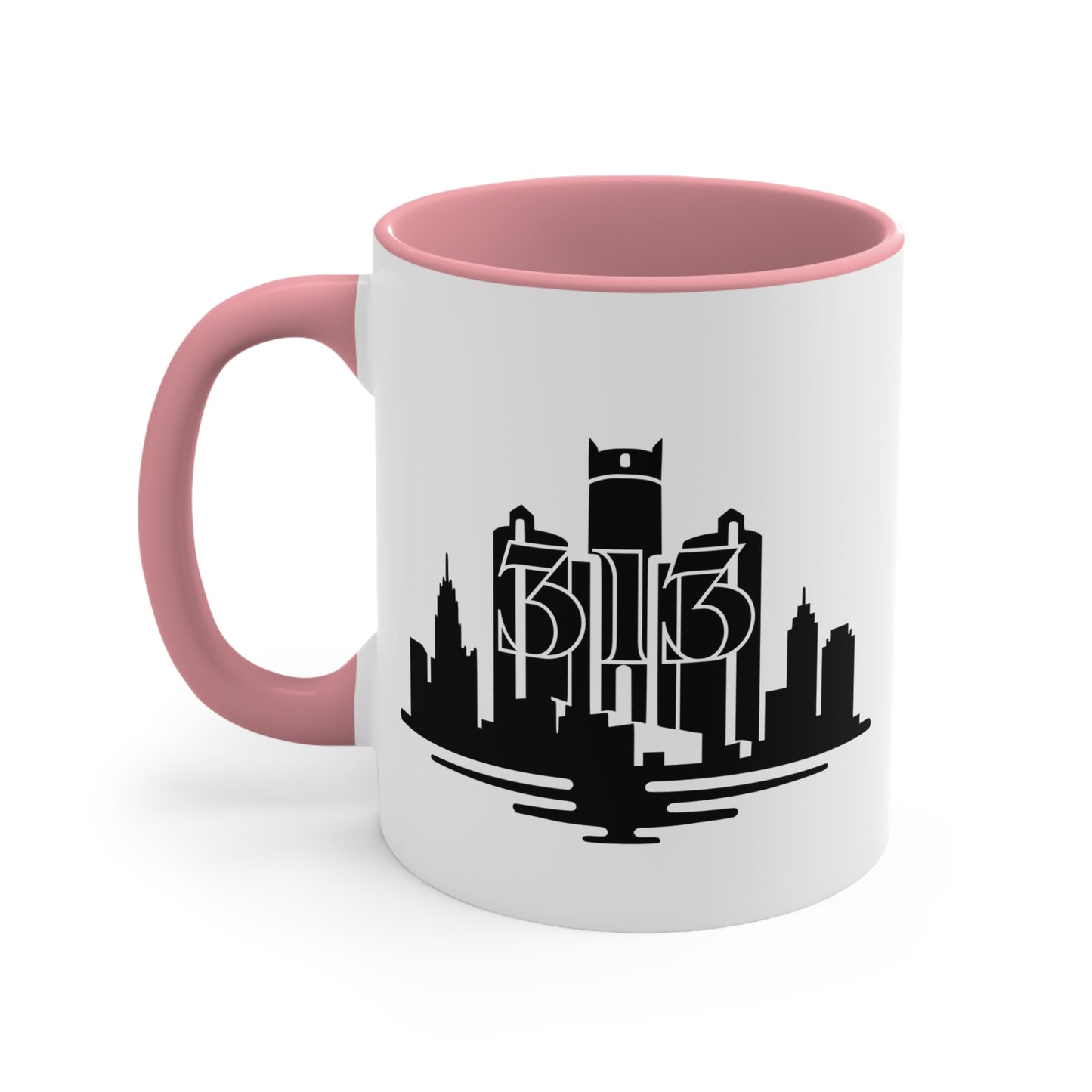 Detroit Skyline 313 - Colorful Accent 11oz Mug