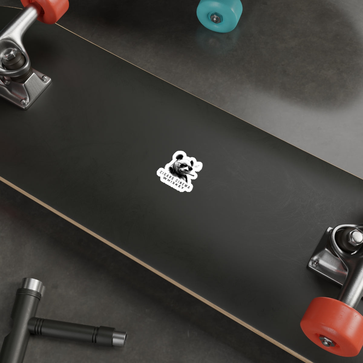 Chill Panda Whiskey Stickers, Fun Die-Cut Stickers for Cigar Lovers, Laptop Decals, Unique Gifts for Whiskey Drinkers