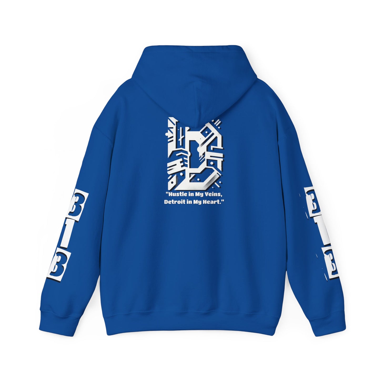 D-Hard 313 Detroit Hustle Hoodie (White Print)