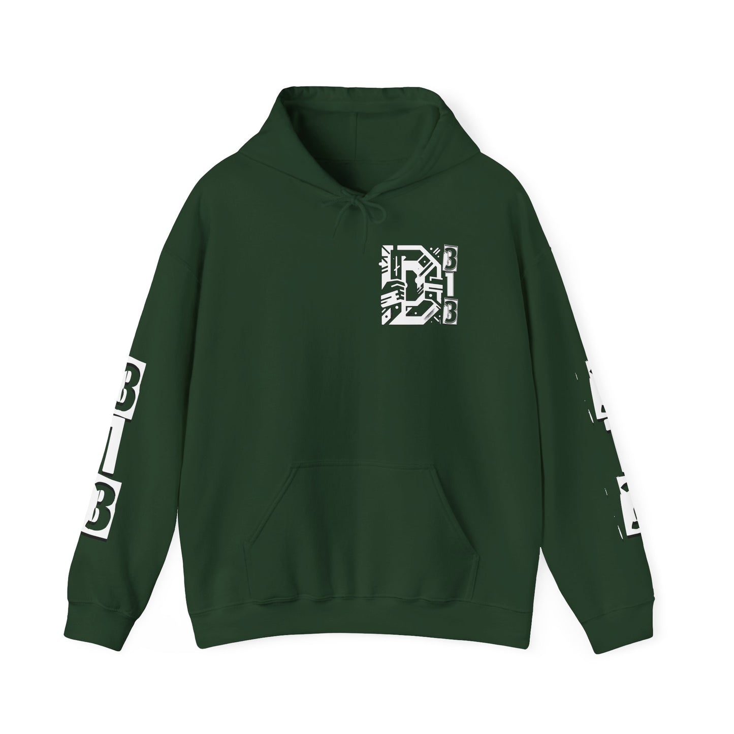 D-Hard 313 Detroit Hustle Hoodie (White Print)