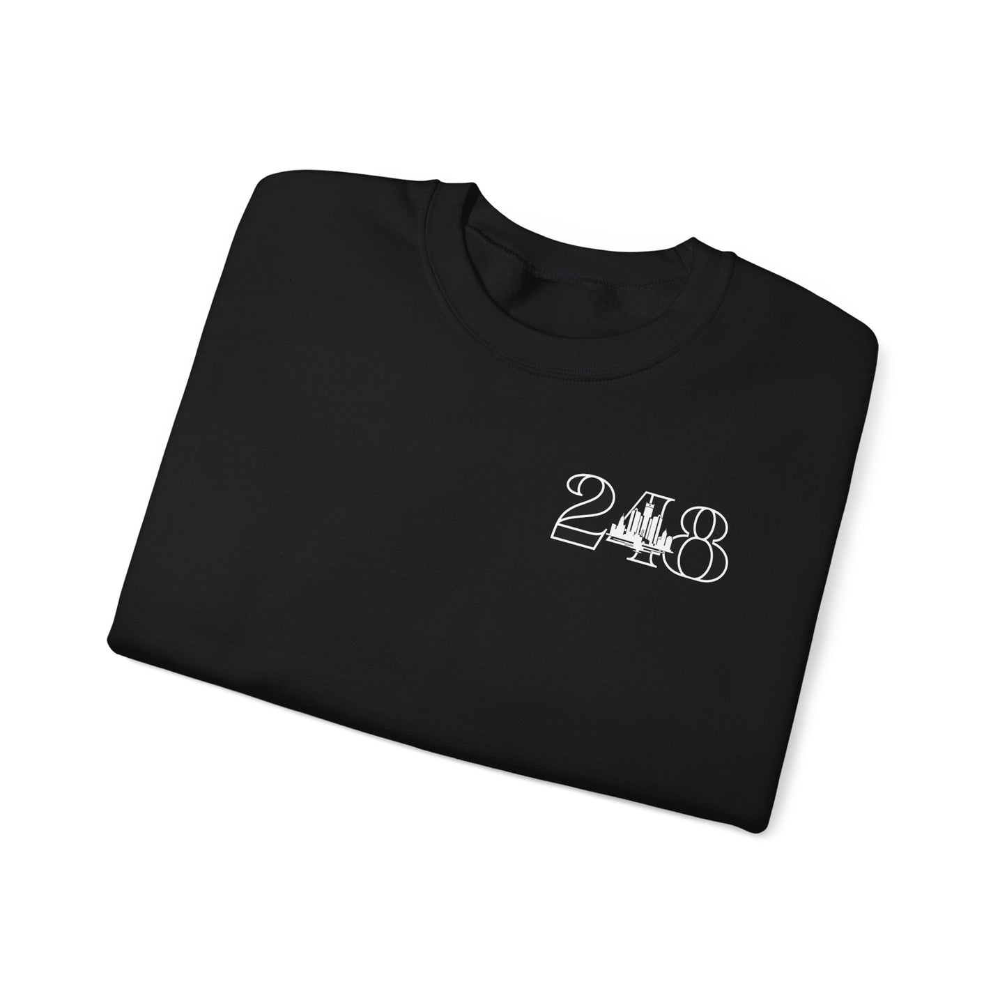 248 Skyline w Mi.Art White Logo Sweatshirt - Unisex Crewneck