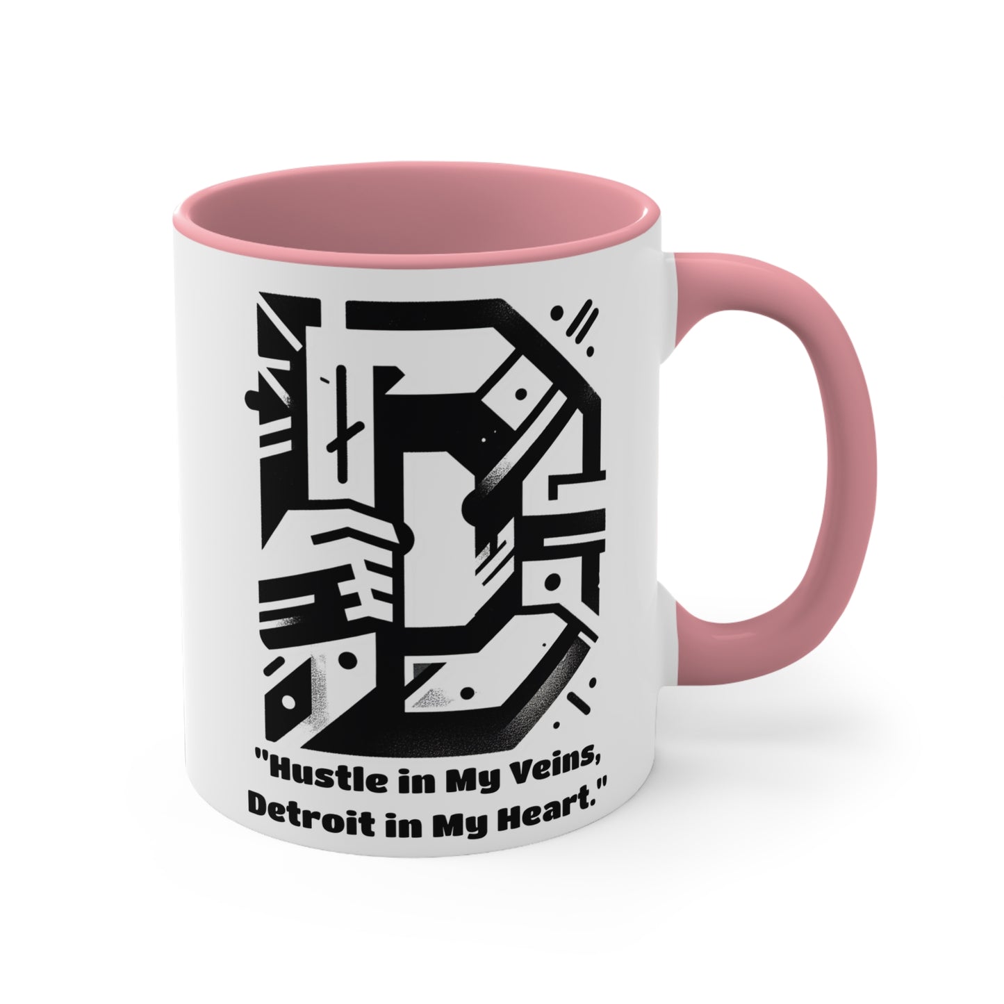 D-313 ".....Detroit in my heart" - Colorful Accent 11oz Mug