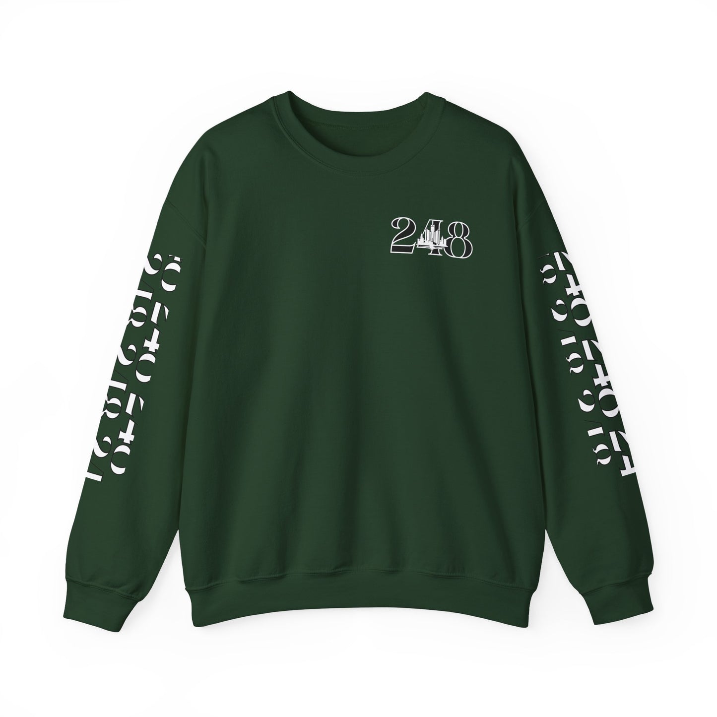 248 Skyline w Mi.Art White Logo Sweatshirt - Unisex Crewneck
