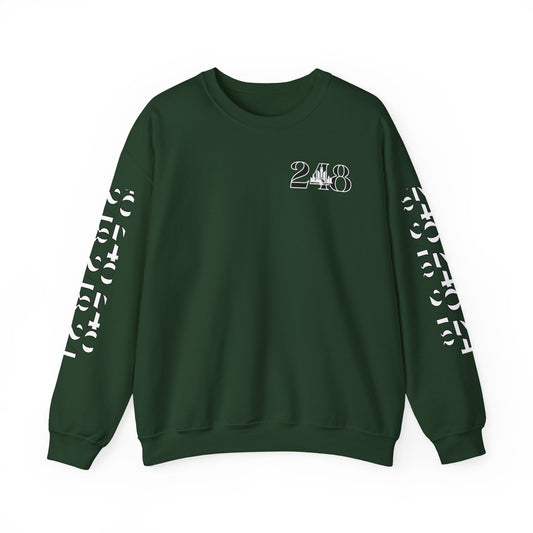 248 Skyline  w Mi.Art White Logo  Sweatshirt - Unisex Crewneck