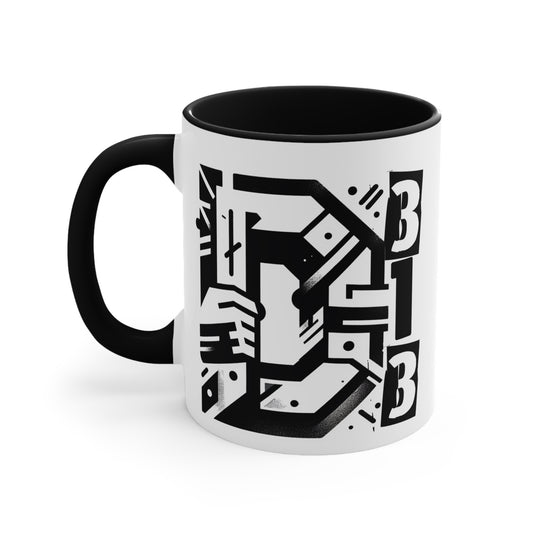 D-313   ".....Detroit in my heart"  - Colorful Accent 11oz Mug