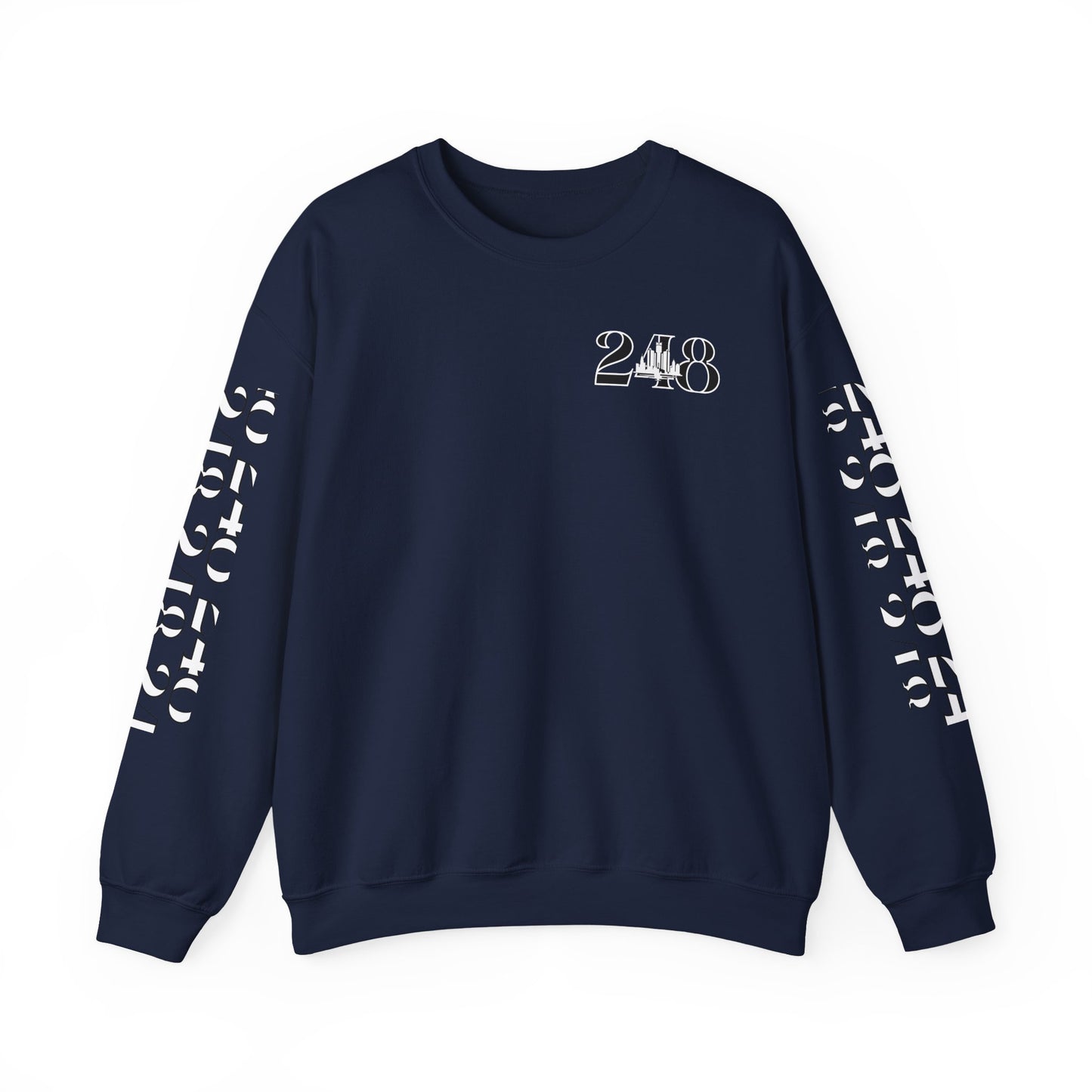 248 Skyline w Mi.Art White Logo Sweatshirt - Unisex Crewneck