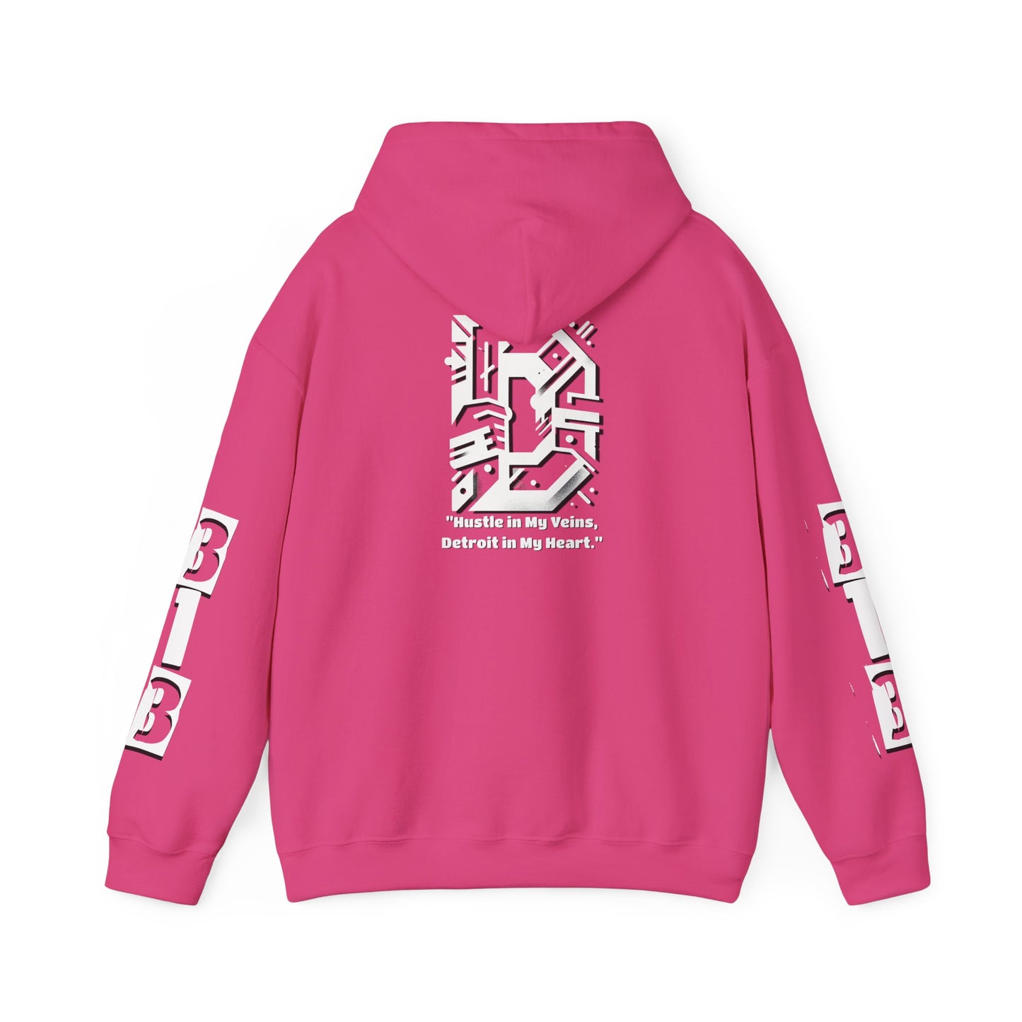 D-Hard 313 Detroit Hustle Hoodie (White Print)