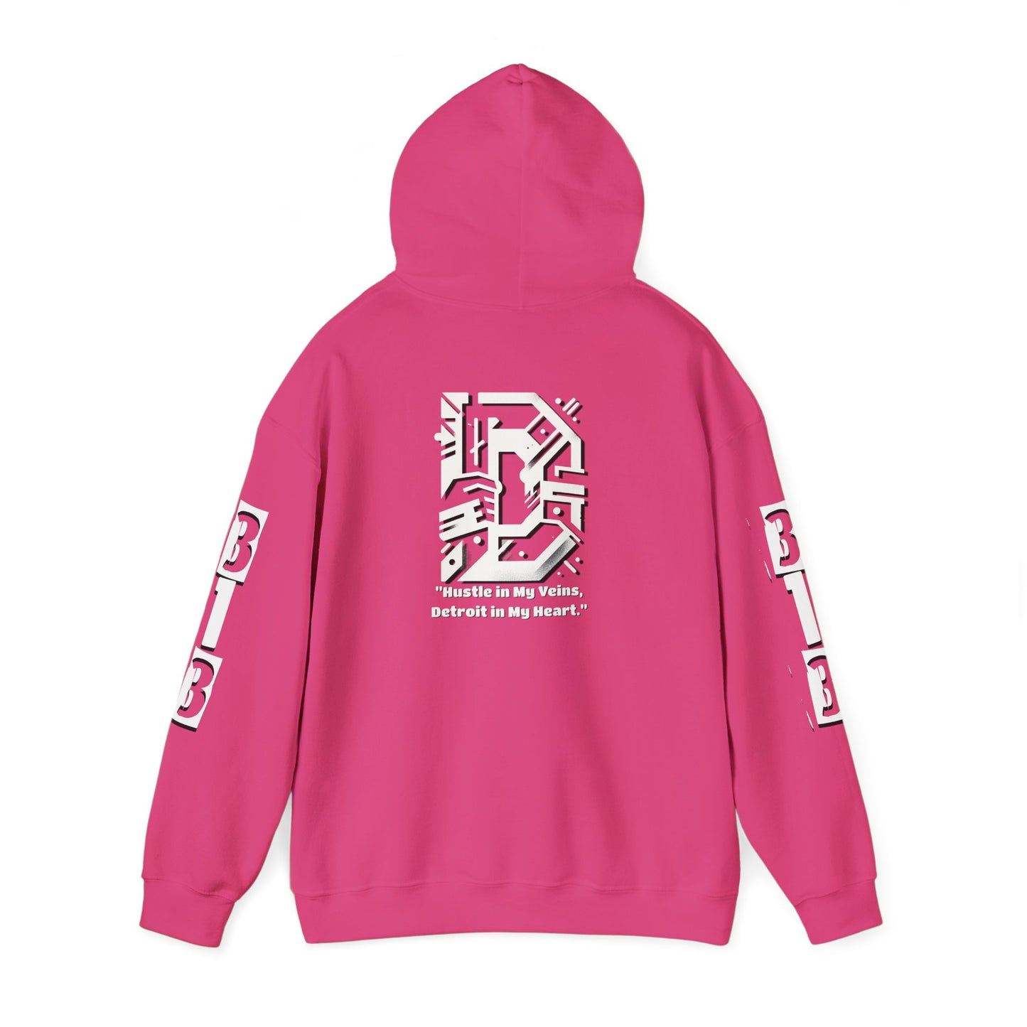 D-313 Graphic Hoodie (White Print) - Unisex Heavy Blend™