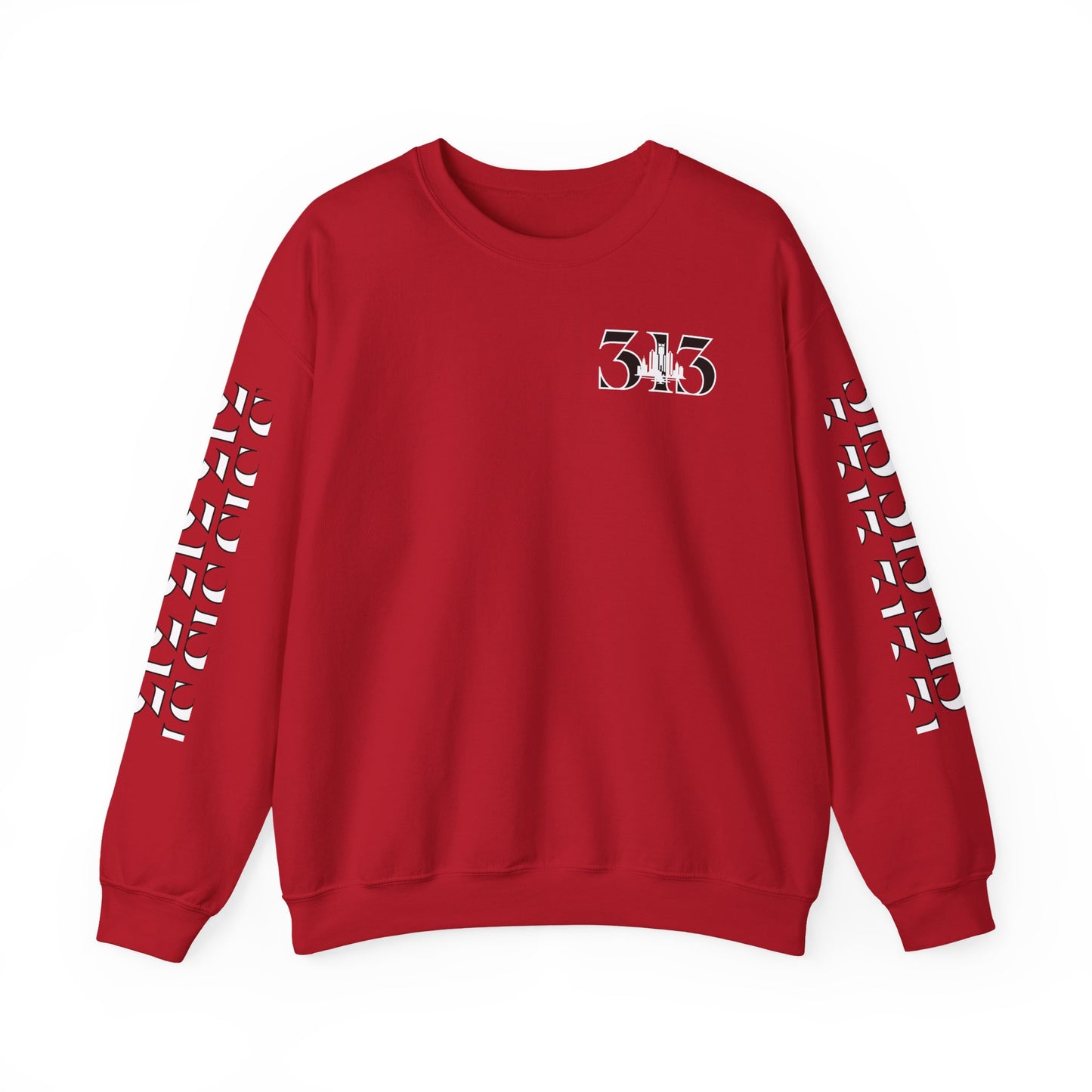 313 Skyline w Mi.Art White Logo Sweatshirt - Unisex Crewneck