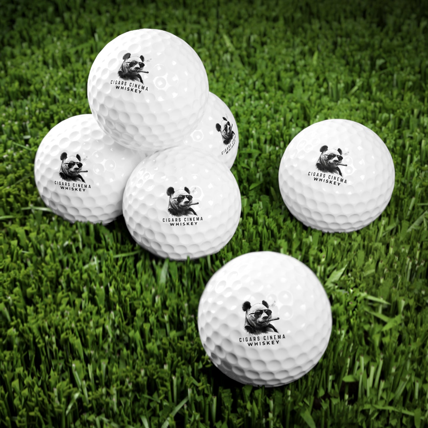 Whiskey Panda Golf Balls - 6 Pack