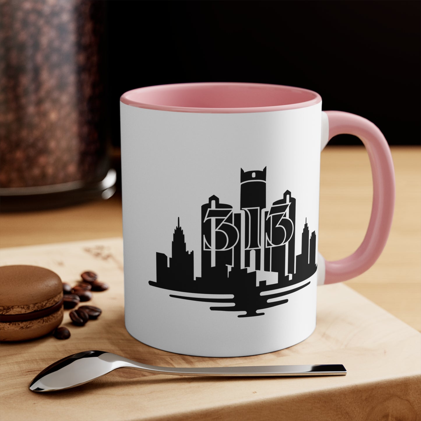 Detroit Skyline 313 - Colorful Accent 11oz Mug