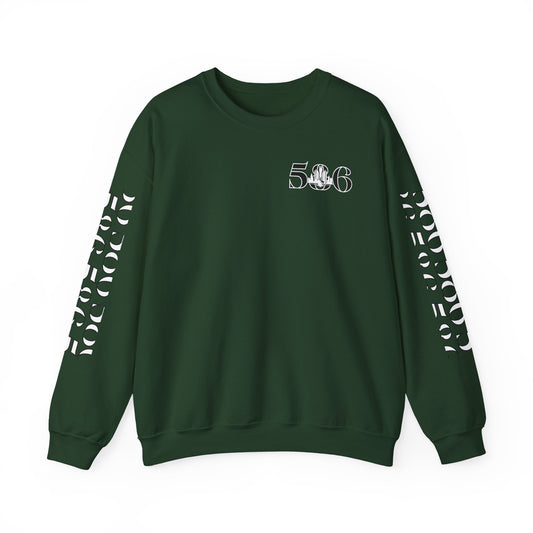 586 Skyline w Mi.Art White Logo  Sweatshirt - Unisex Crewneck