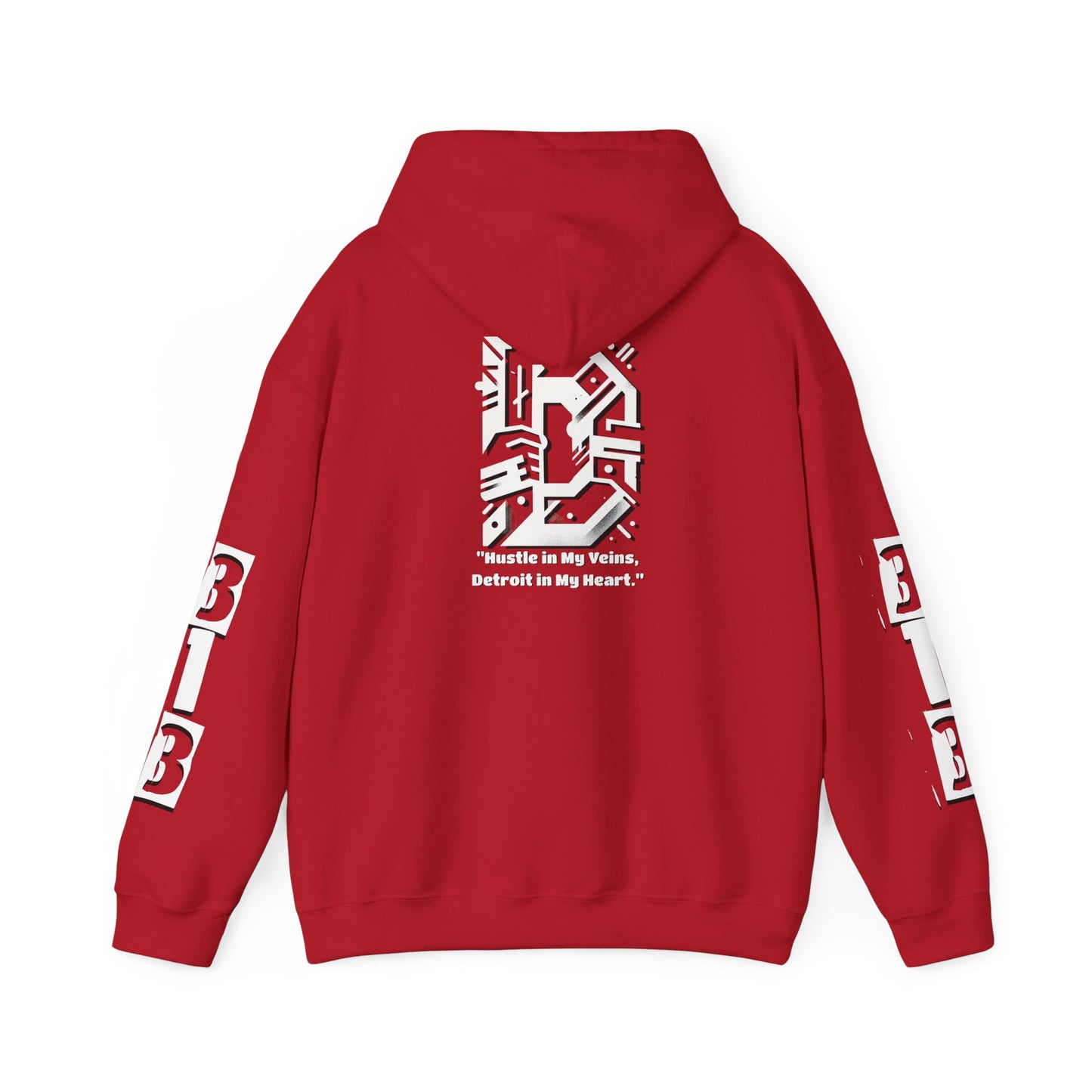 D-Hard 313 Detroit Hustle Hoodie (White Print)