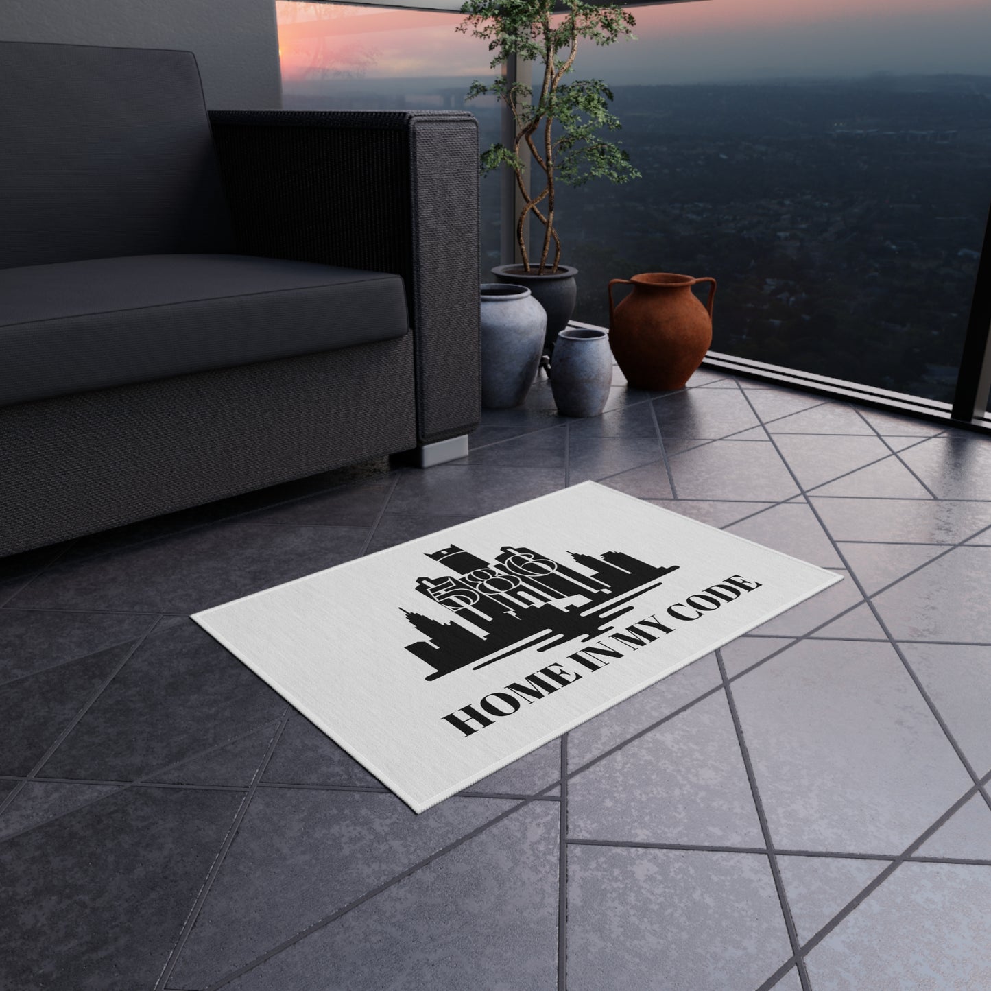 Detroit Skyline 586 Outdoor Rug
