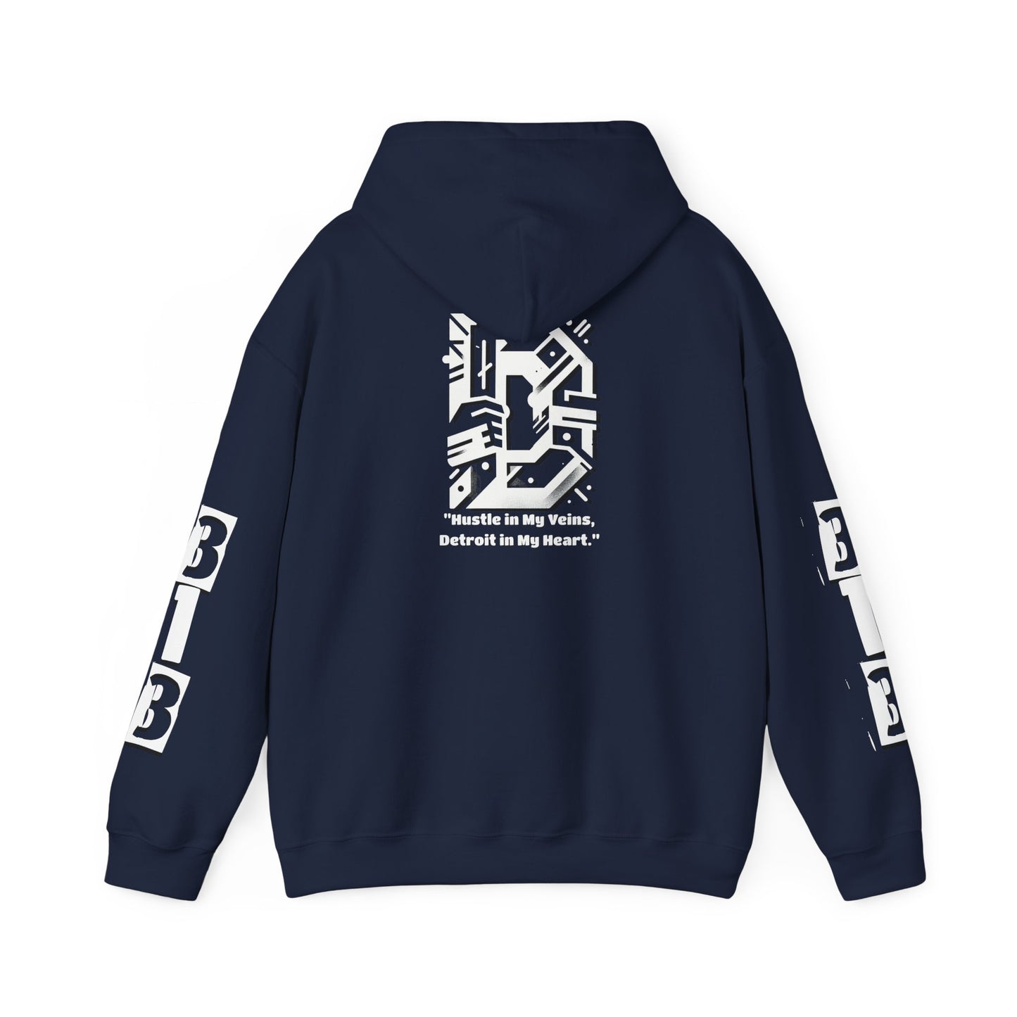 D-Hard 313 Detroit Hustle Hoodie (White Print)