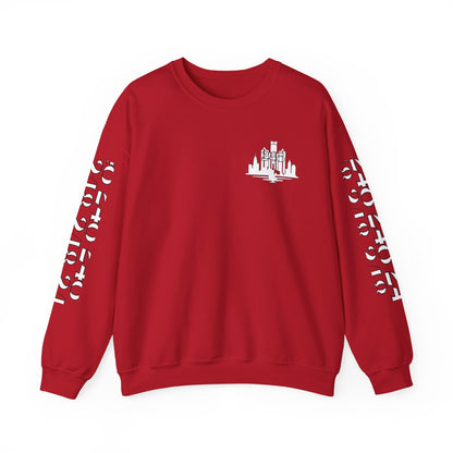 Detroit Skyline 248 w Mi.Art White Logo  Sweatshirt - Unisex Crewneck