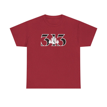 313 Skyline  (White Print)  Unisex Tee