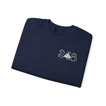 248 Skyline  w Mi.Art White Logo  Sweatshirt - Unisex Crewneck