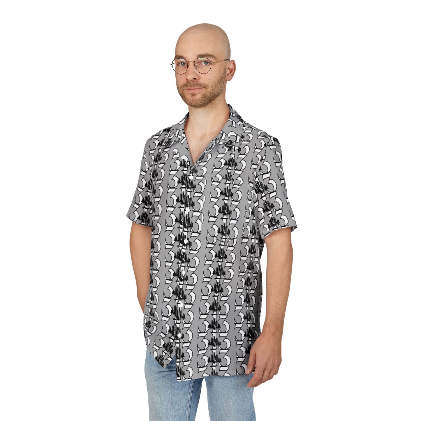 313 Skyline Hawaiian Button-Down Shirt (AOP)