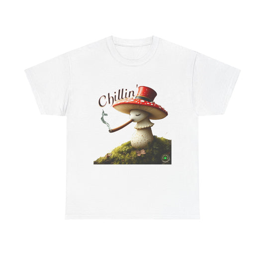 Chillin' Unisex Heavy Cotton Tee, Cute Graphic Tee, Casual Wear, Gift for Friends, Summer Style, Fun T-Shirt