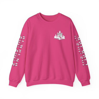 Detroit Skyline 586 w Mi.Art White Logo  Sweatshirt - Unisex Crewneck