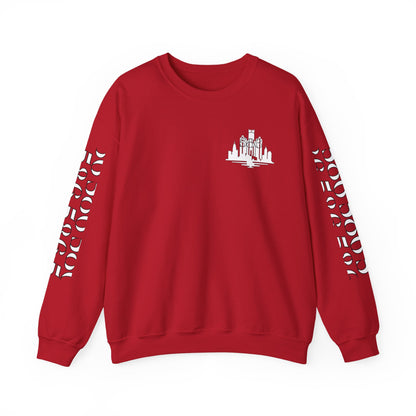 Detroit Skyline 586 w Mi.Art White Logo  Sweatshirt - Unisex Crewneck