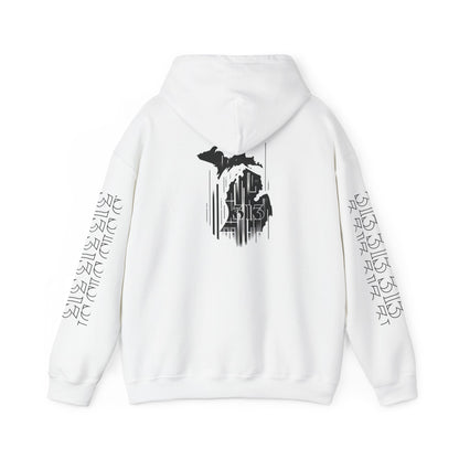 Detroit  Skyline 313  w Mi. Art Hoodie Sweatshirt