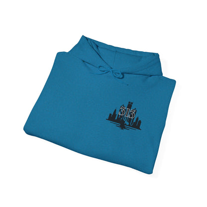 Detroit  Skyline 313  w Mi. Art Hoodie Sweatshirt