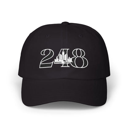 248 Skyline (White Print)  Classic Dad Cap