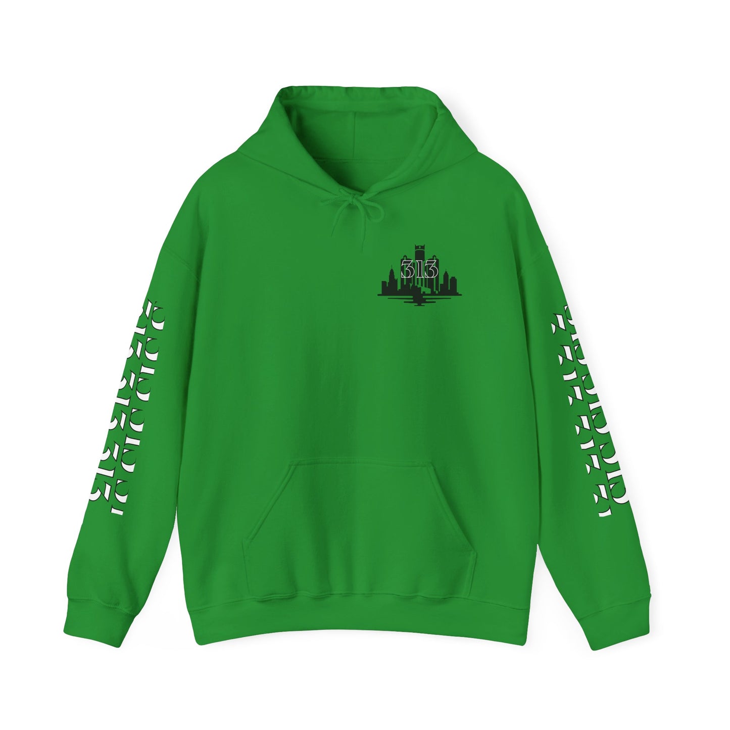 Detroit  Skyline 313  w Mi. Art Hoodie Sweatshirt