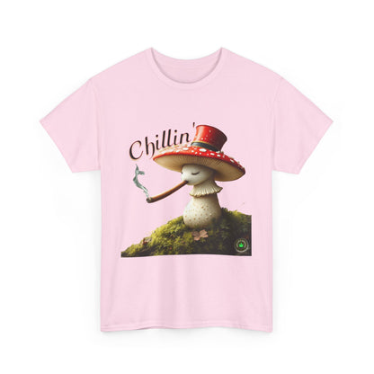 Chillin' Unisex Heavy Cotton Tee, Cute Graphic Tee, Casual Wear, Gift for Friends, Summer Style, Fun T-Shirt
