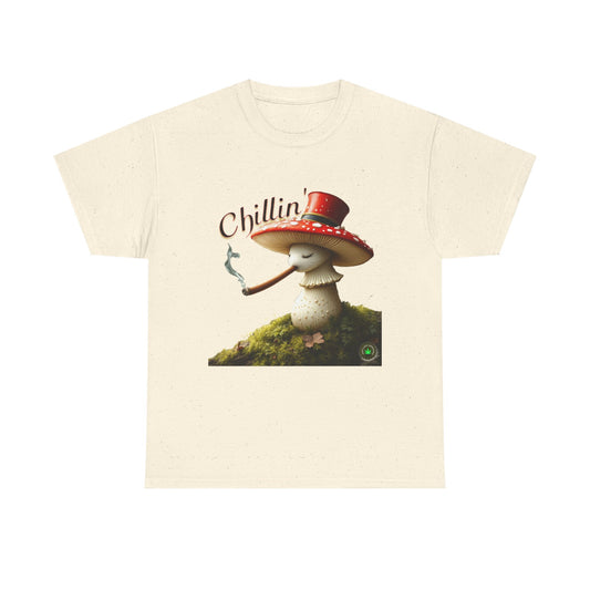 Chillin' Unisex Heavy Cotton Tee, Cute Graphic Tee, Casual Wear, Gift for Friends, Summer Style, Fun T-Shirt