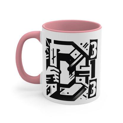 D-313   ".....Detroit in my heart"  - Colorful Accent 11oz Mug