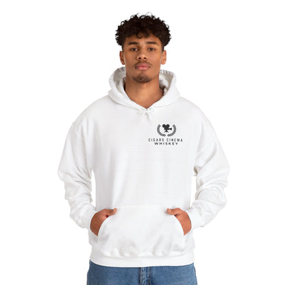 Cigars Cinema Hoodie, Cozy Unisex Sweatshirt for Film Lovers, Gift for Whiskey Enthusiasts, Perfect for Movie Nights, Holiday Apparel