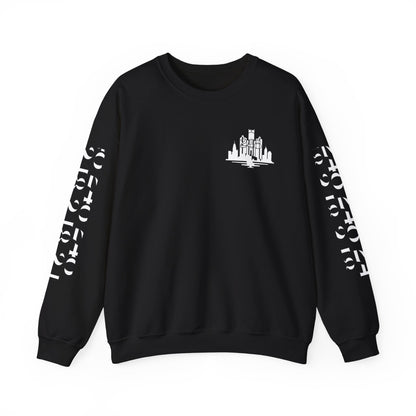 Detroit Skyline 248 w Mi.Art White Logo  Sweatshirt - Unisex Crewneck