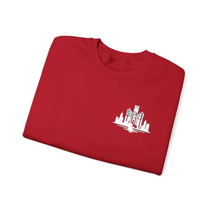 Detroit Skyline 586 w Mi.Art White Logo  Sweatshirt - Unisex Crewneck