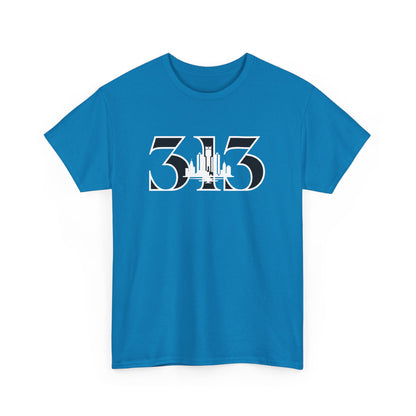 313 Skyline  (White Print)  Unisex Tee