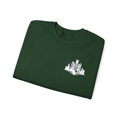 Detroit Skyline  313  w Mi.Art White Logo  Sweatshirt - Unisex Crewneck