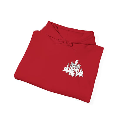 Detroit Skyline 586 w Mi Art Hoodie White Logo Sweatshirt